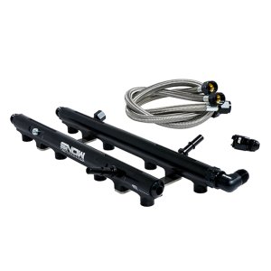 Ford Mustang Fuel Rail Kit - Snow Performance - Billet - Black - `11-`14 Ford Mustang Fuel Rail Kit - Snow Performance - Billet - Black - `11-`14